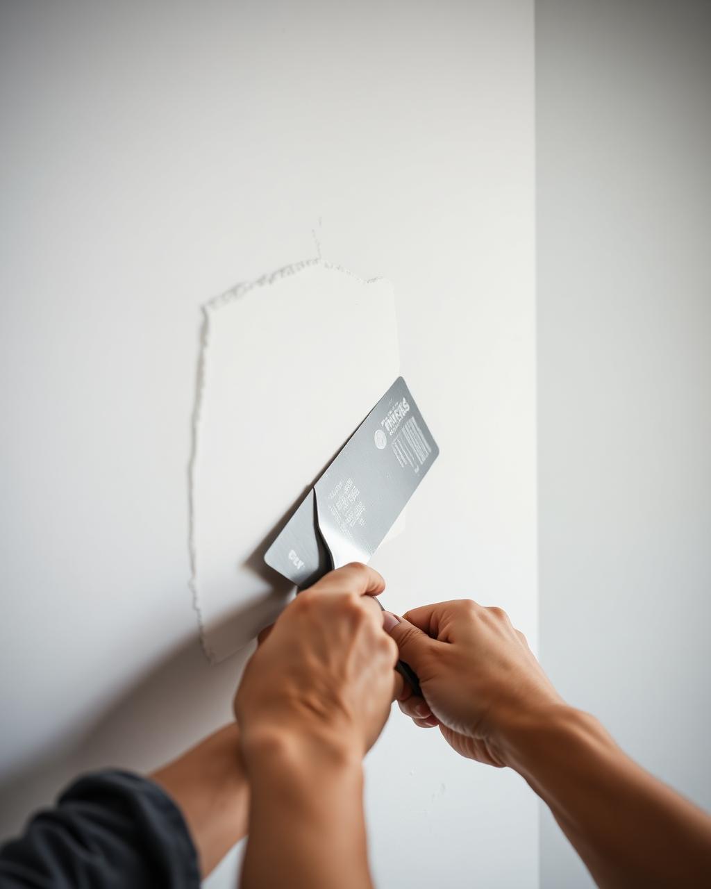 Stuckateur bei der Arbeit an einer Wand